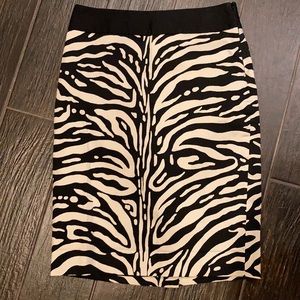 Zebra print pencil skirt